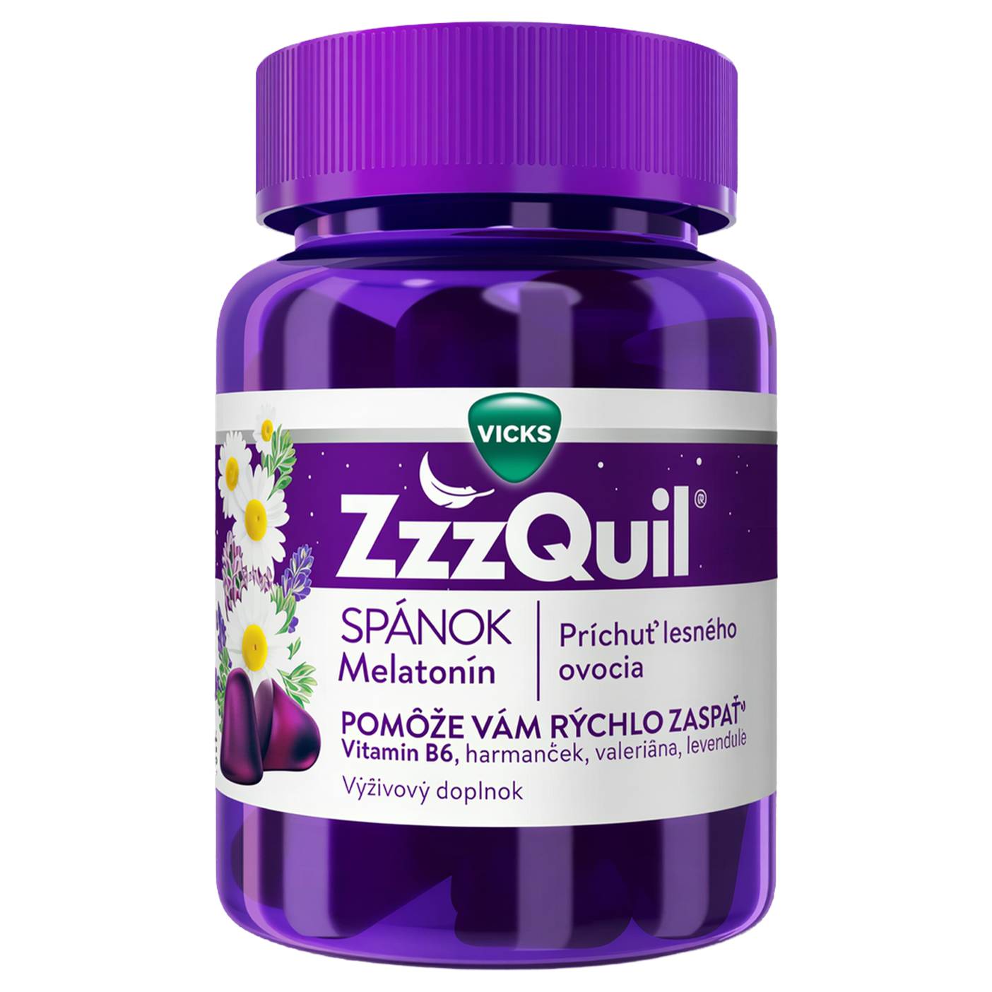 zzzQuil-60-ks-titulna ZzzQuil NATURA želé s príchuťou lesného ovocia 60 ks – Obrázok 1