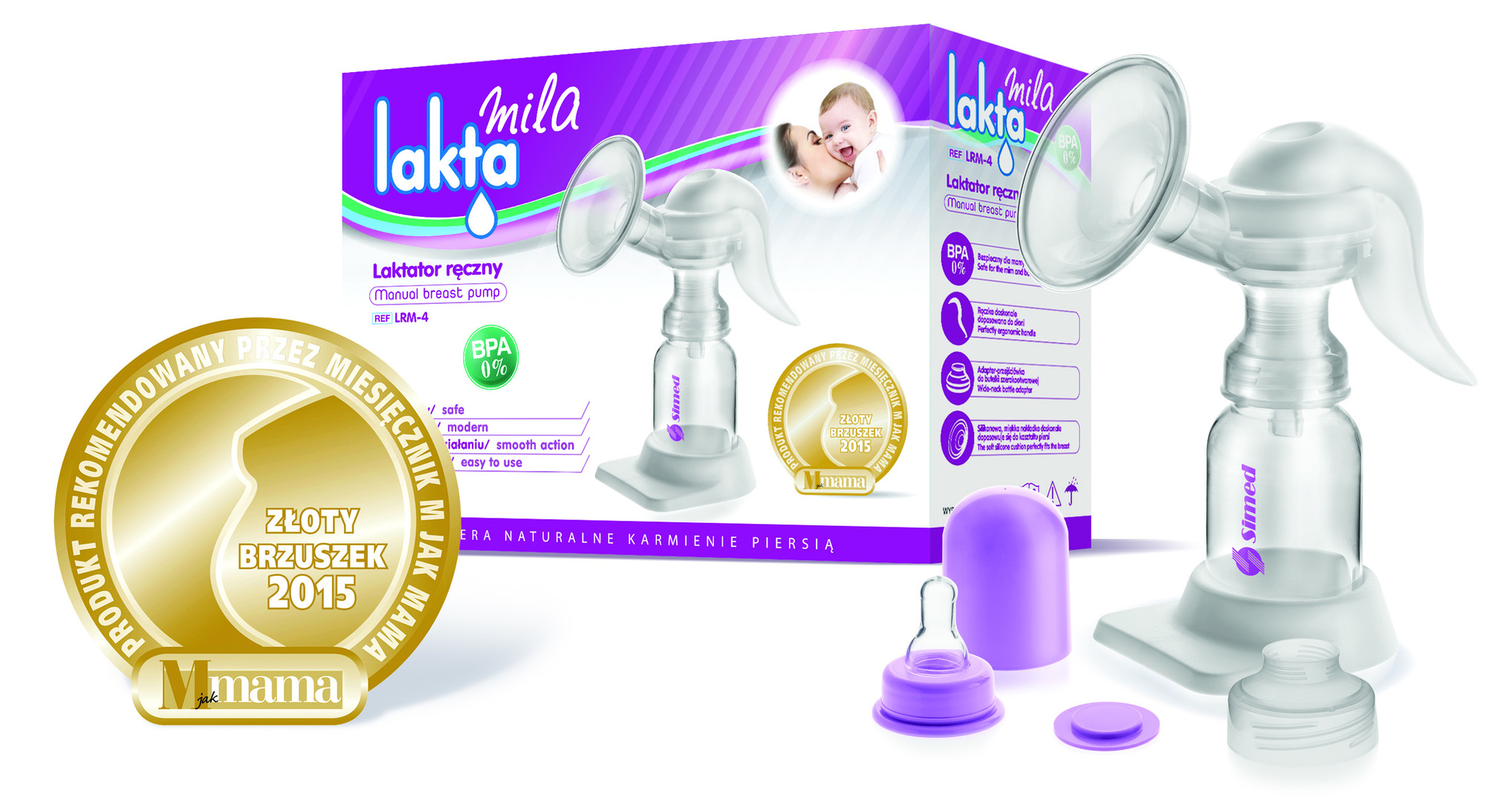 11b59e023810be4f4c805a37107cae2b SIMED LAKTA MILA Manuálna odsávačka mlieka – Obrázok 1