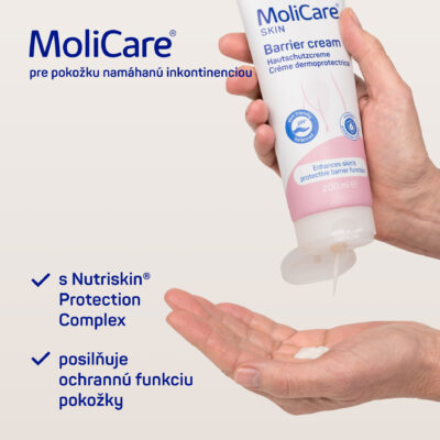 MoliCare SKIN Bariérový krém (bordový rad) 200 ml – Obrázok 2