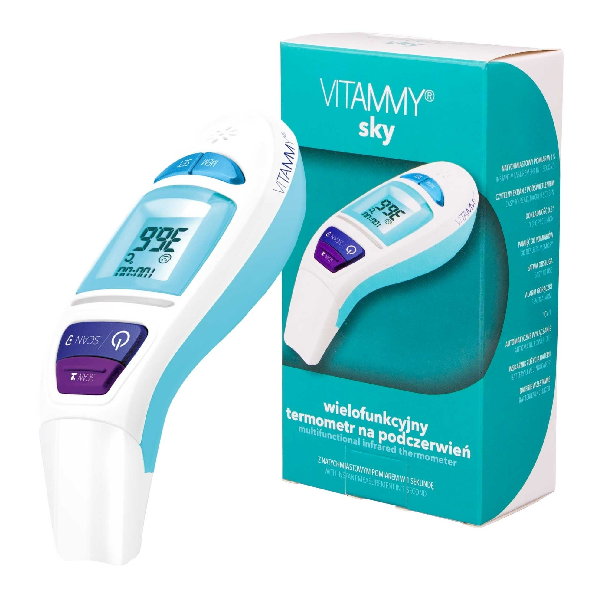 1ee30e1c69fb11db88d5f09294b81d1a VITAMMY SKY čelový a ušný teplomer 1 sekundový – Obrázok 1