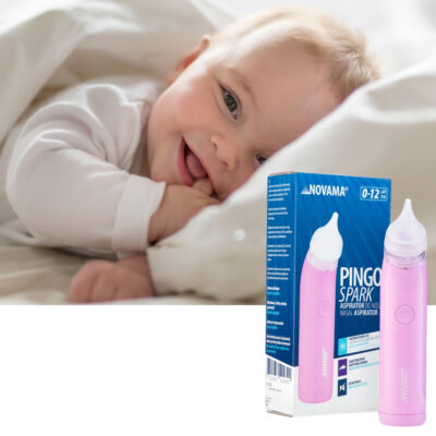 NOVAMA Pingo Spark Pastel Pink Nosová odsávačka s osvetlenou špičkou, ružová – Obrázok 7