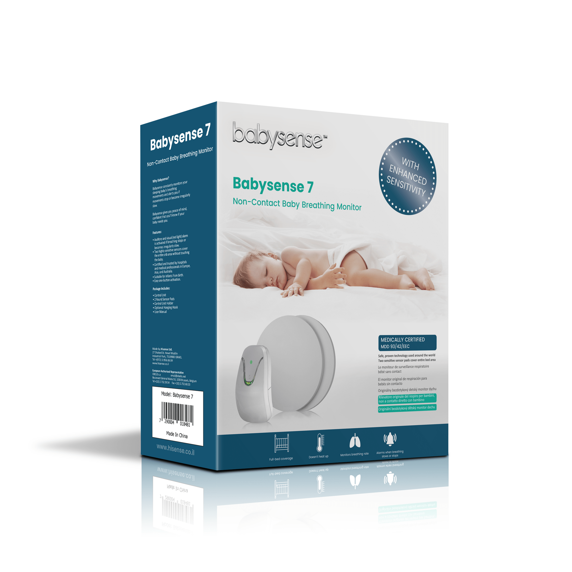 2469dcb5f0f5bb4568322c44003cef0a Hisense Monitor dychu Babysense 7 New – Obrázok 1