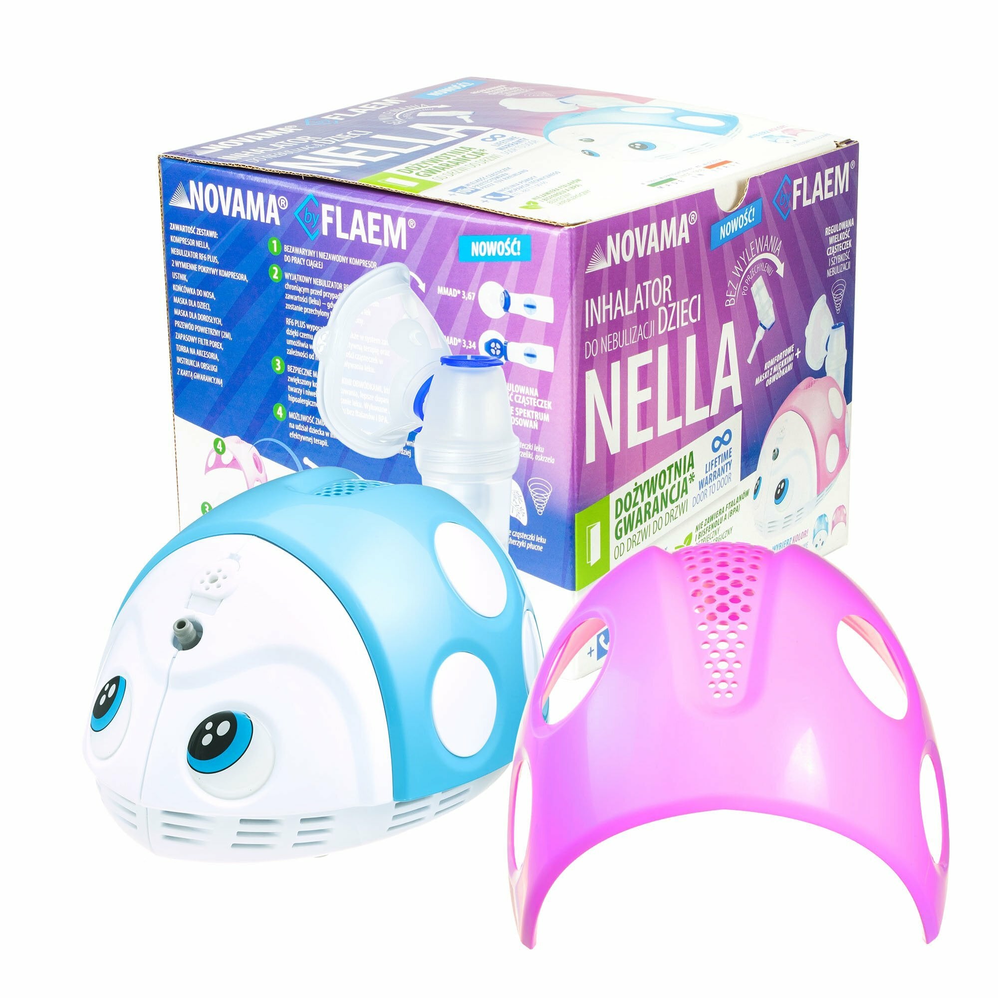 26d6f24c9d500faa918c4900fe547408 NOVAMA NELLA by FLAEM inhalátor s nebulizérom pre deti – Obrázok 1