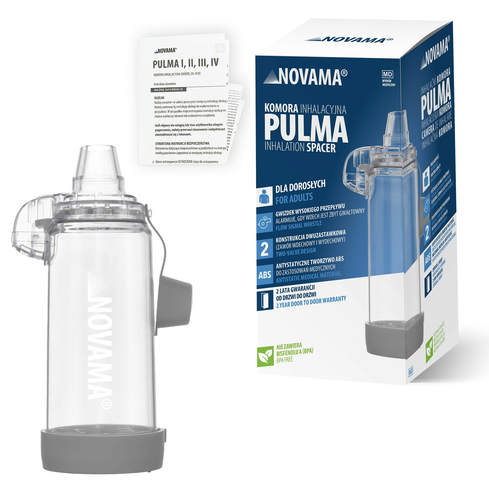 272b8202d22b47bad454ef315c62abb0 NOVAMA PULMA IV Inhalačná komora pre dospelých – Obrázok 1