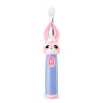VITAMMY Bunny Sonická zubná kefka pre deti s LED svetlom a nanovláknami, 0-3 roky, ružová – Obrázok 5