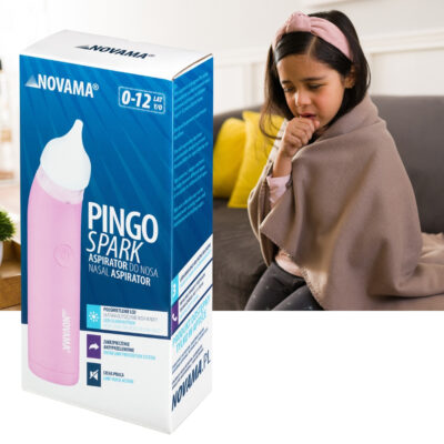 NOVAMA Pingo Spark Pastel Pink Nosová odsávačka s osvetlenou špičkou, ružová – Obrázok 9