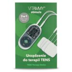VITAMMY STIMULA Elektrostimulátor svalov, terapia TENS EMS a masáž 3 v 1 + 4 elektródy – Obrázok 2