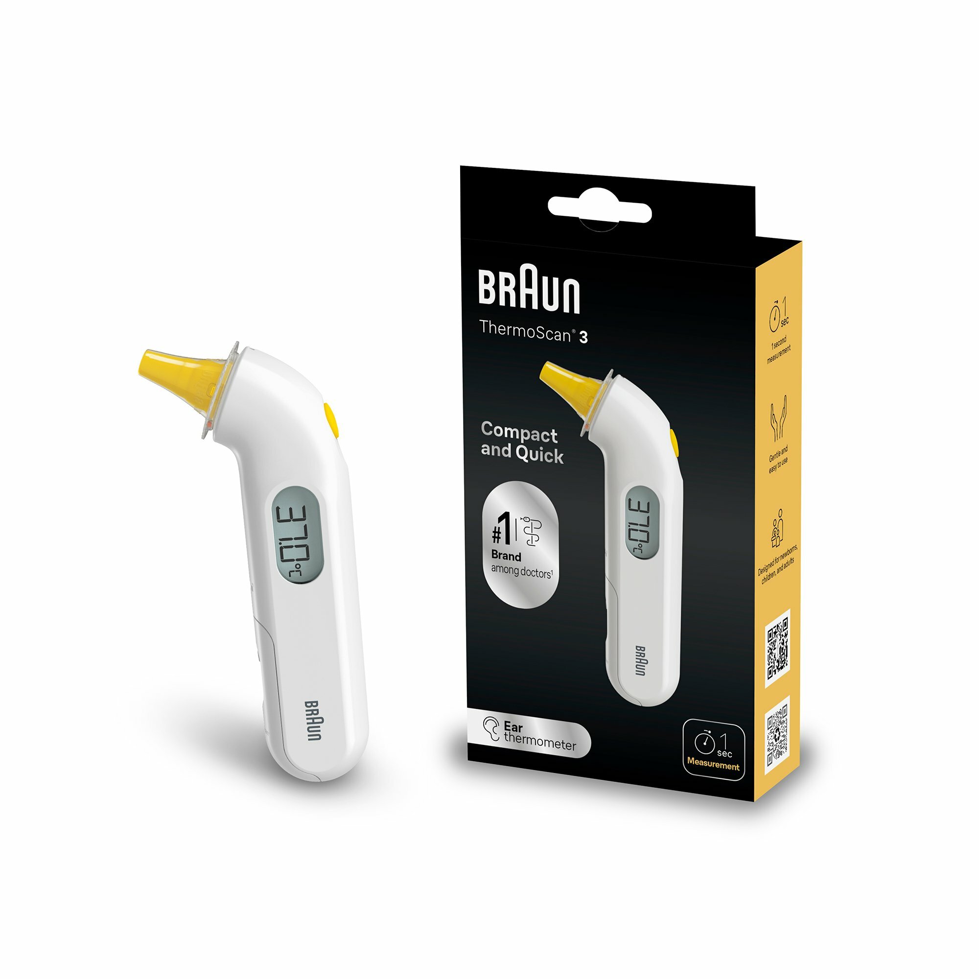 3d4e1e7e1247aa82d1b47bdfa55aa9e1 BRAUN ThermoScan 3 IRT3030 Rýchly ušný teplomer (1s meranie) – Obrázok 1