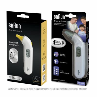 BRAUN ThermoScan 3 IRT3030 Rýchly ušný teplomer (1s meranie) – Obrázok 3