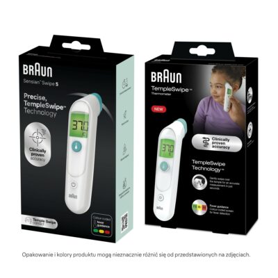 Braun BST 200 TempleSwipe Čelový teplomer s technológiou merania na spánku – Obrázok 3