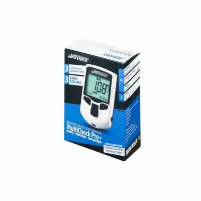 NOVAMA MULTICHECK PRO+ Merací prístroj + prúžky (glukóza, cholesterol, kyselina močová) – Obrázok 8