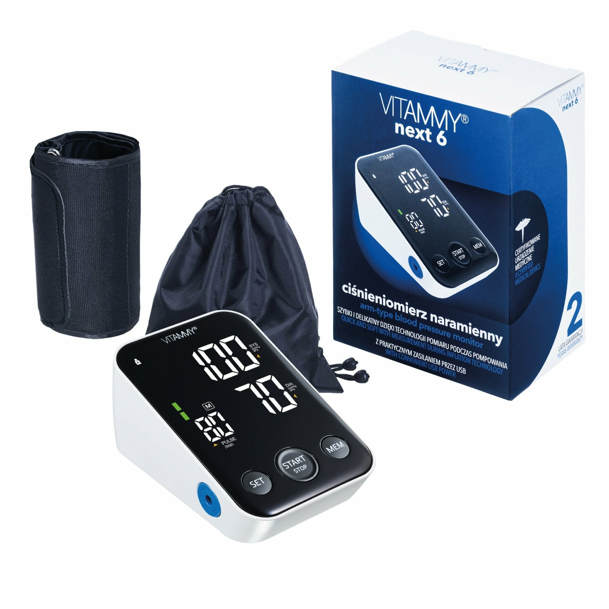512f9e86febabbd15c60be28df11c340 VITAMMY NEXT 6 Ramenný tlakomer USB-C napájaním – Obrázok 1