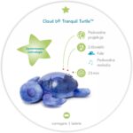 Cloud b® Tranquil Turtle™ Nočné svetielko s melódiou Korytnačka, fialová – Obrázok 3