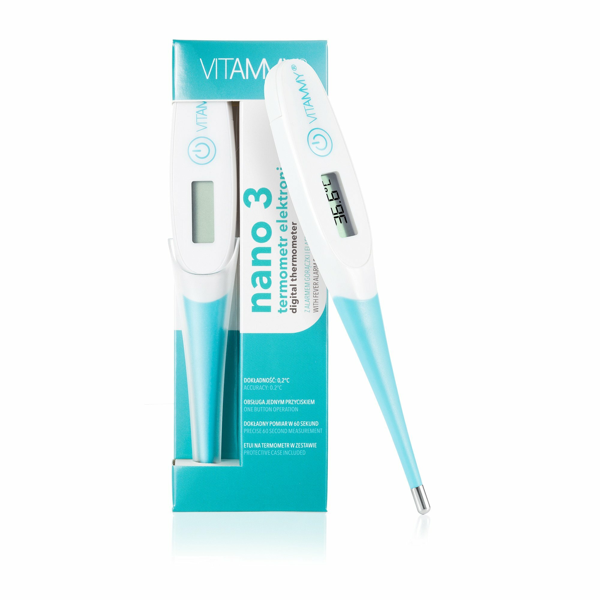 72e89c3a7f67eed8f7c3ab2e9baf9650 VITAMMY NANO 3 Digitálny teplomer novej generácie s flexibilnou špičkou – Obrázok 1