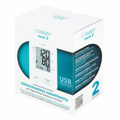VITAMMY NEXT 2 Ramenný tlakomer s USB napájaním a meraním pri nafukovaní manžety – Obrázok 2