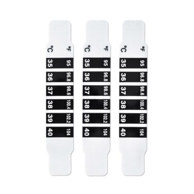NOVAMA WHITE LCD Čelový páskový teplomer - sada 3 ks – Obrázok 2