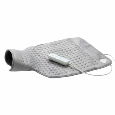 VITAMMY WARM-UP NECK&BACK Elektrický vyhrievací vankúš s golierom 63x42cm, svetlá šedá – Obrázok 2
