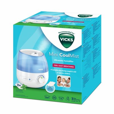 VICKS MINI COOL MIST VUL525E Kompaktný ultrazvukový zvlhčovač vzduchu – Obrázok 2
