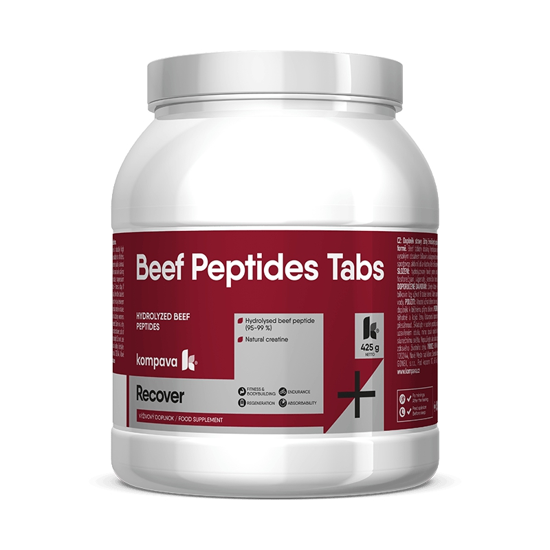 Kompava_Beef_Peptides_Tabs_425_g_500_tbl KOMPAVA Beef peptides tabs 500 tabliet – Obrázok 1