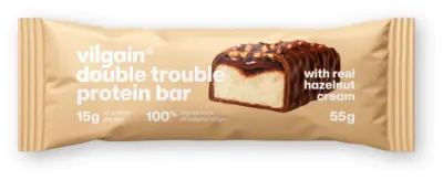Vilgain Double Trouble Protein bar, lieskovoorieškový krém 55 g