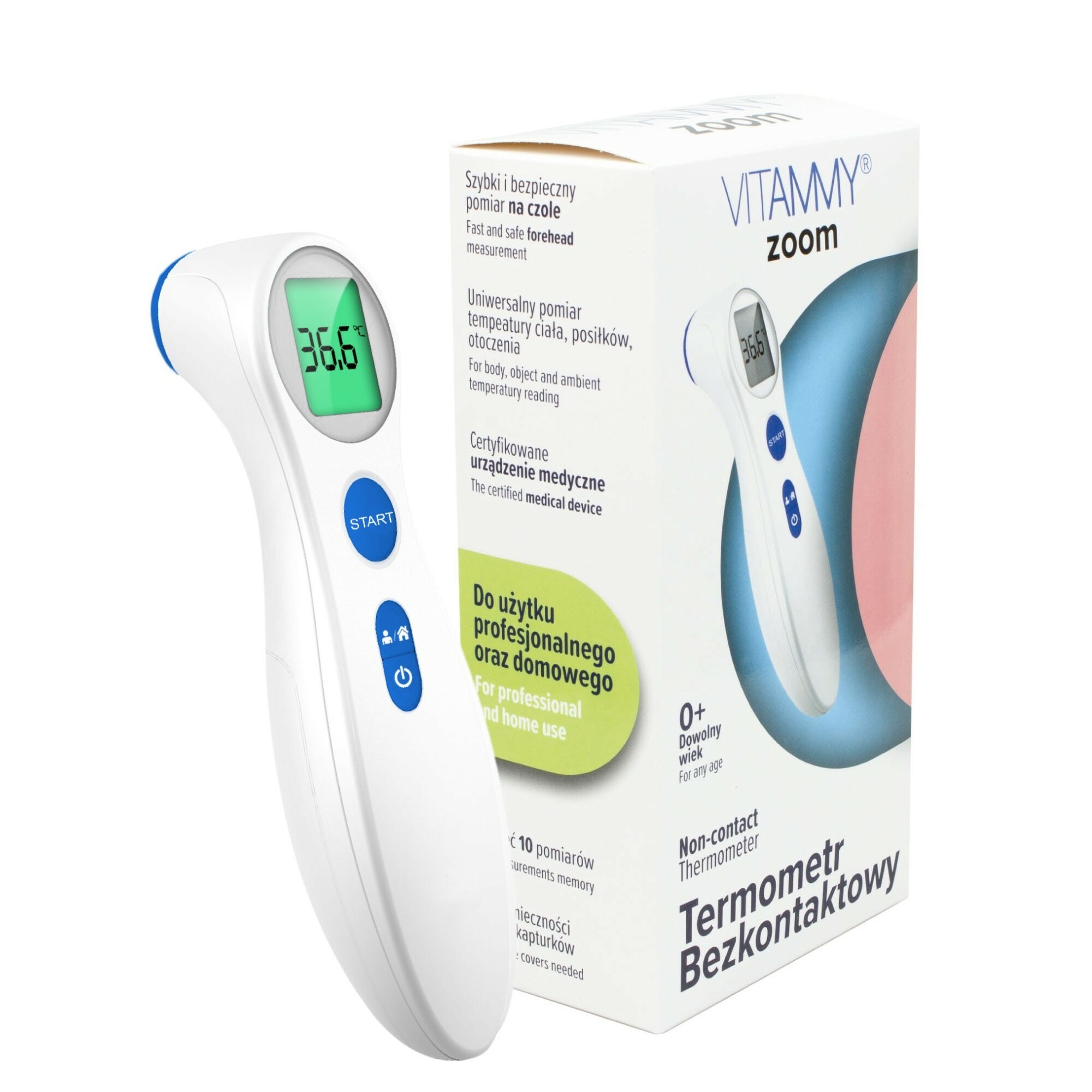 a6d702ec0c27d458c62d05f734343b00 VITAMMY ZOOM Bezkontaktný teplomer – Obrázok 1
