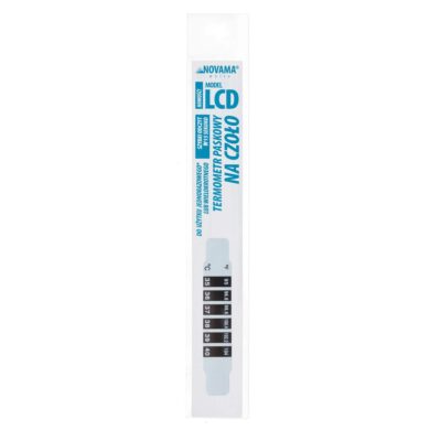 NOVAMA BIELY LCD Čelový páskový teplomer - sada 25 x 3 ks. – Obrázok 2