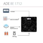 ADE BE1712 BE1711 Aurora Digitálna osobná váha z čierneho mramoru – Obrázok 2