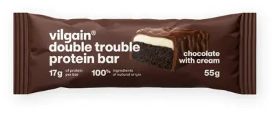 Vilgain Double Trouble Protein bar, dvojitá čokoláda s krémom 55 g