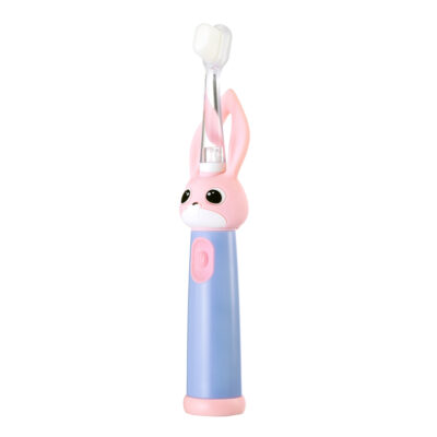 VITAMMY Bunny Sonická zubná kefka pre deti s LED svetlom a nanovláknami, 0-3 roky, ružová – Obrázok 7