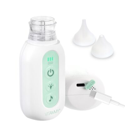 VITAMMY PICOLINO 7 Nosová elektrická odsávačka hlienov pre deti, 2 nástavce, 3 režimy – Obrázok 4