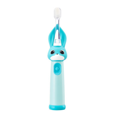 VITAMMY Bunny Sonická zubná kefka pre deti s LED svetlom a nanovláknami, 0-3 roky, blankyt – Obrázok 6