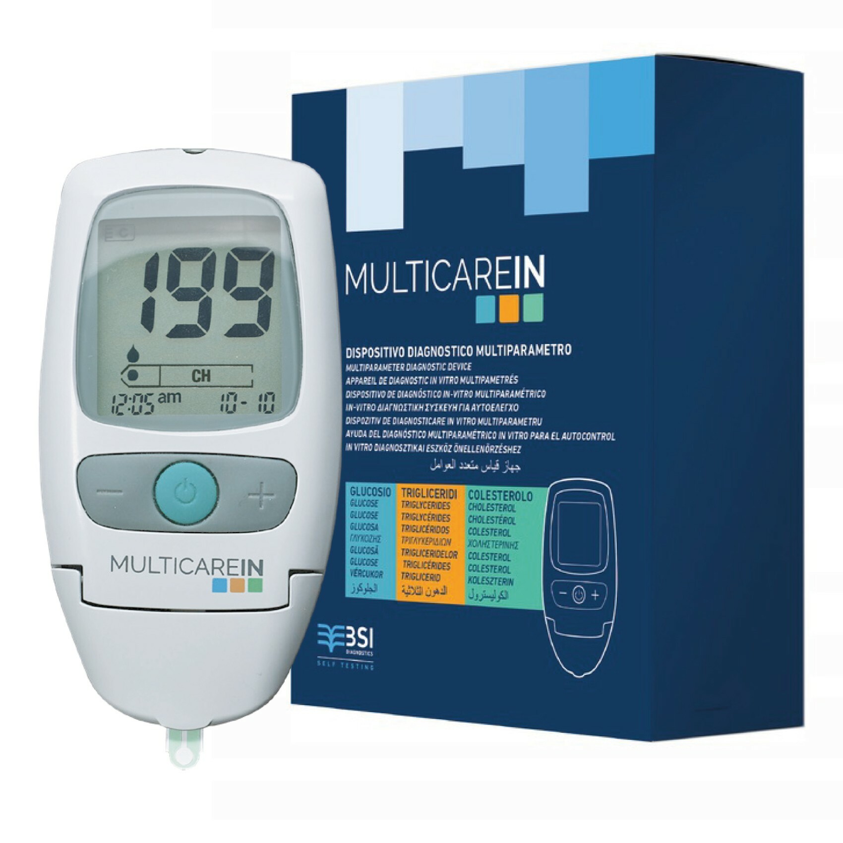 eb31a3db45f2d435e67cd767181ff648 BSI MultiCareIn Zariadenie na meranie glukózy, cholesterolu a triglyceridov – Obrázok 1