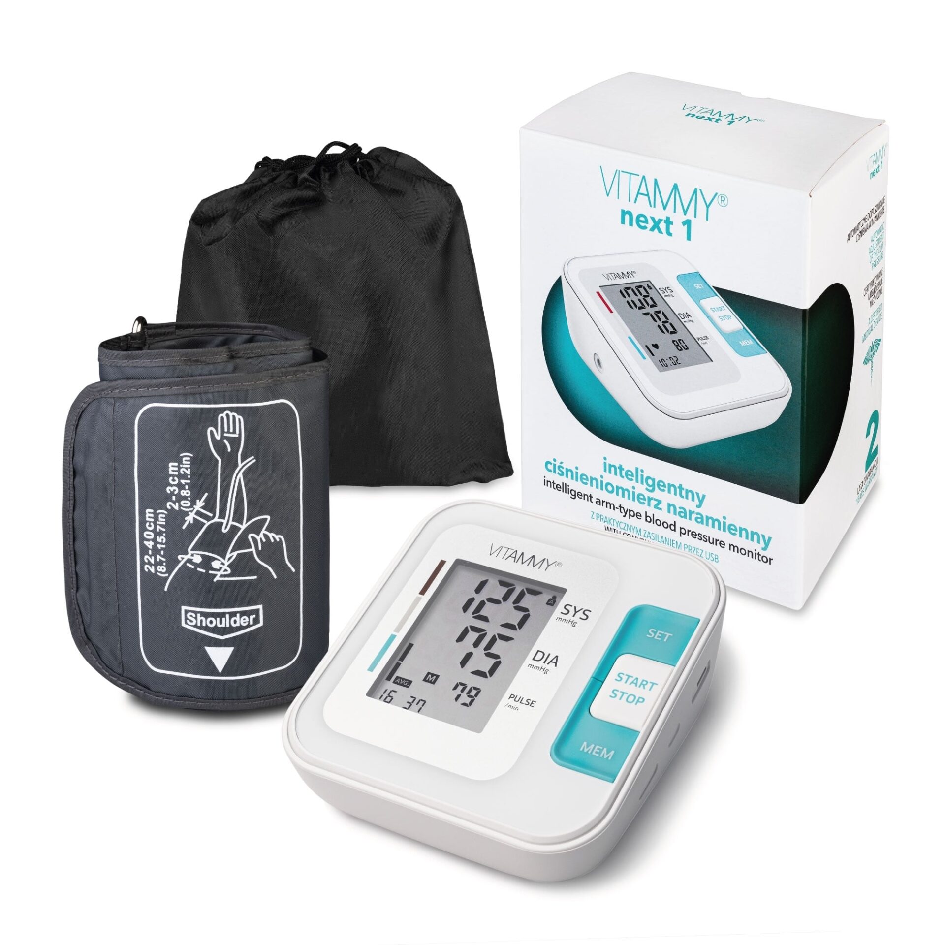 ee8534b3ee1fe59d80f28a55427f0ff4 VITAMMY NEXT 1 Ramenný tlakomer s USB napájaním – Obrázok 1