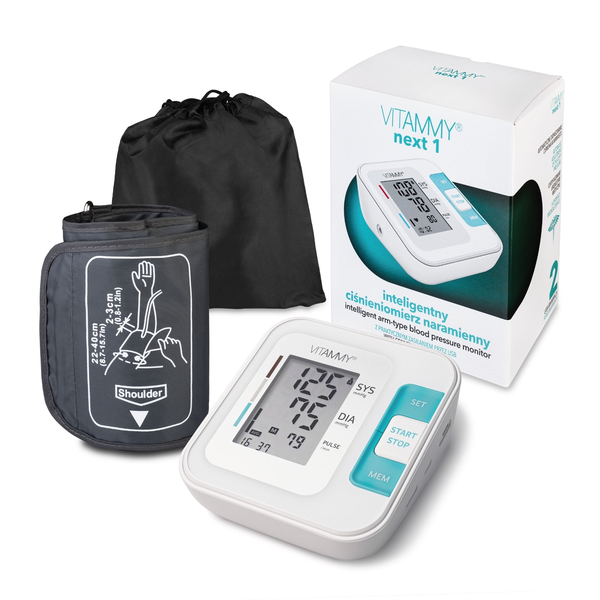 ee8534b3ee1fe59d80f28a55427f0ff4 VITAMMY NEXT 1 Ramenný tlakomer s USB napájaním – Obrázok 1
