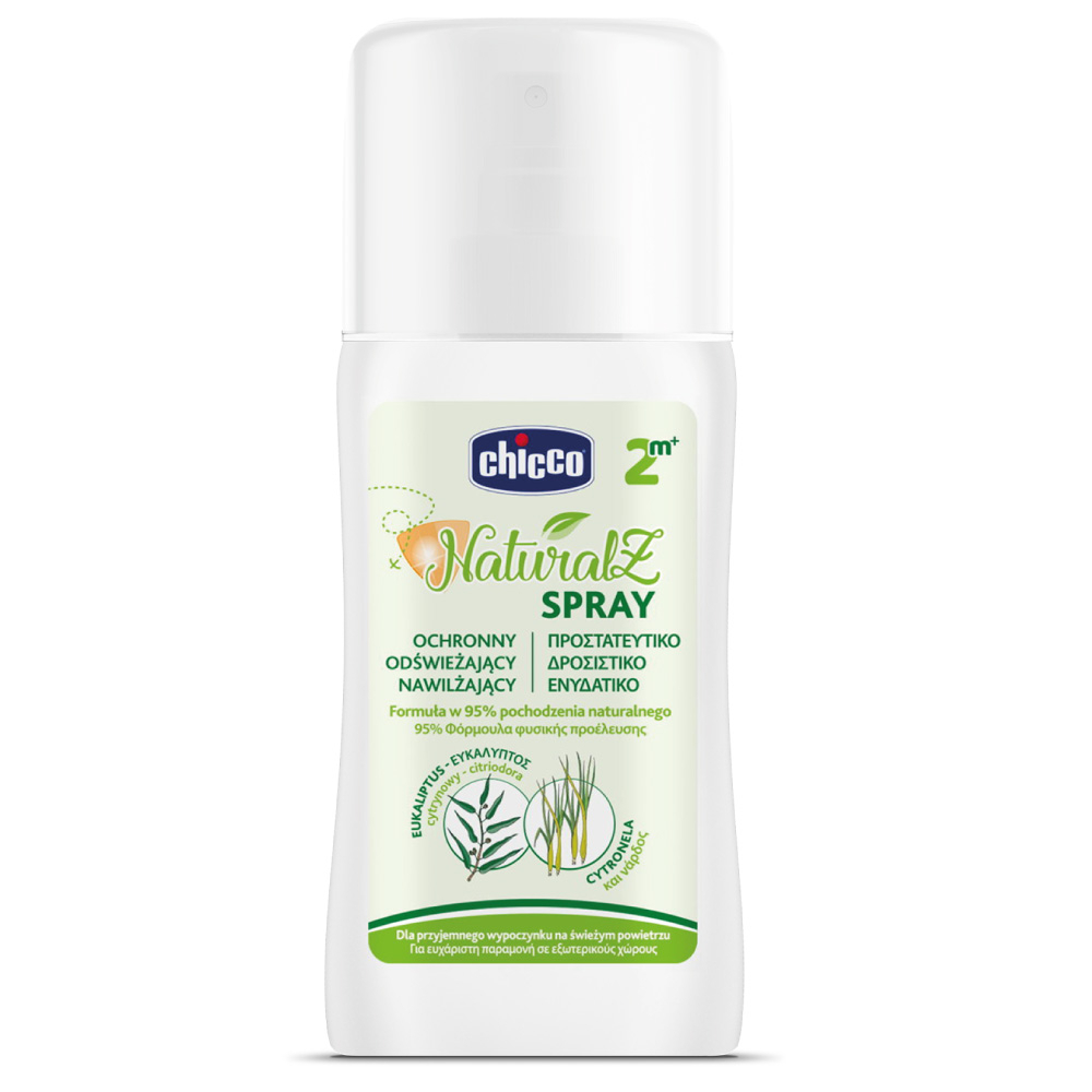 f4a7caf66a9a1f32aa05e560a2b34403 CHICCO NaturalZ Ochranný sprej proti komárom 100 ml – Obrázok 1