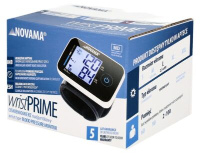 NOVAMA WRIST PRIME Black zápästný tlakomer s detekciou arytmie a protokolom ESH – Obrázok 3