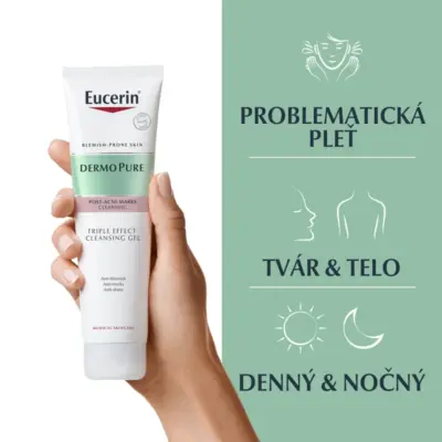 Eucerin DERMOPURE exfoliačný čistiaci gél proti nedokonalostiam pleti 150 ml – Obrázok 3