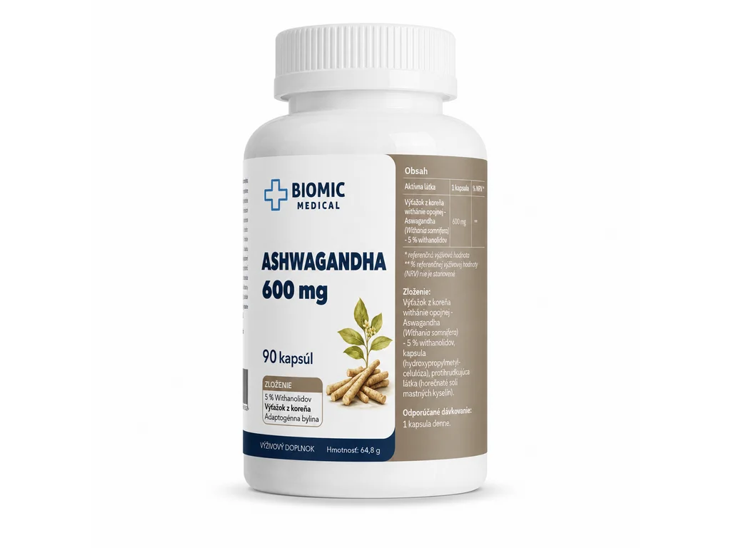 206_ashwagandha BIOMIC MEDICAL Ashwagandha 600 mg 90 kapsúl – Obrázok 1
