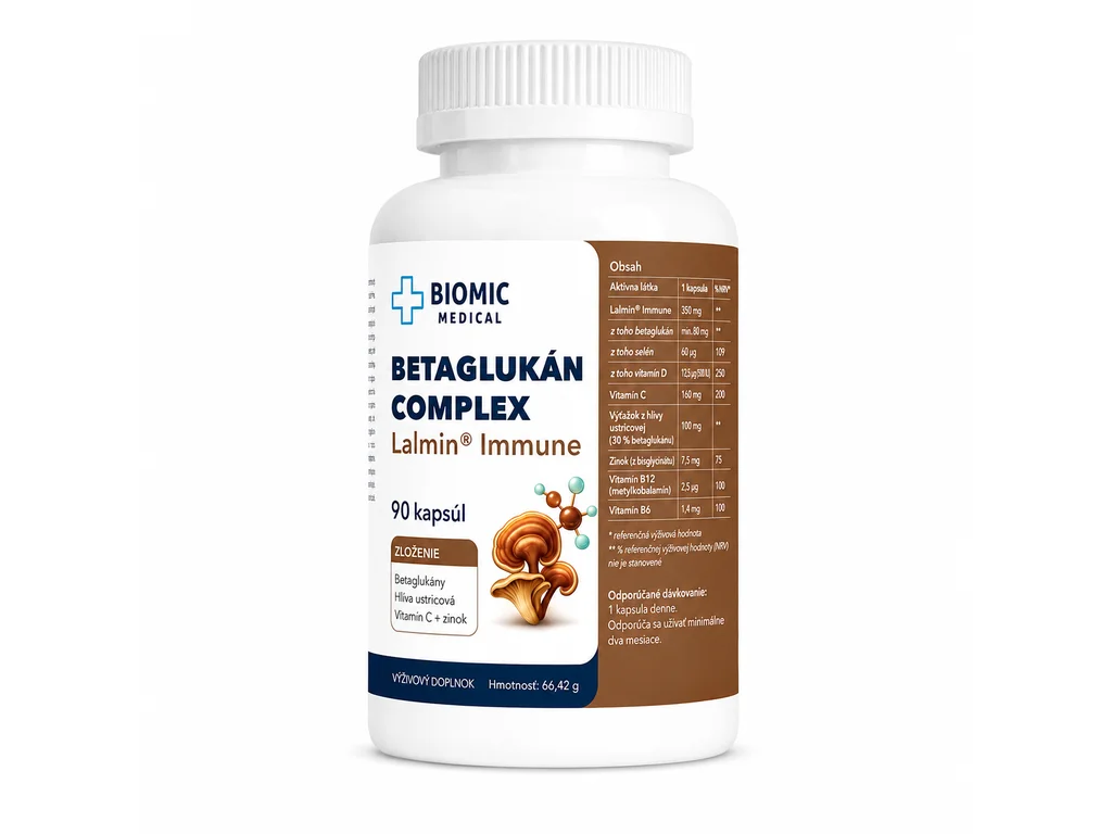 209-1_beta BIOMIC MEDICAL Betaglukán complex 90 kapsúl – Obrázok 1