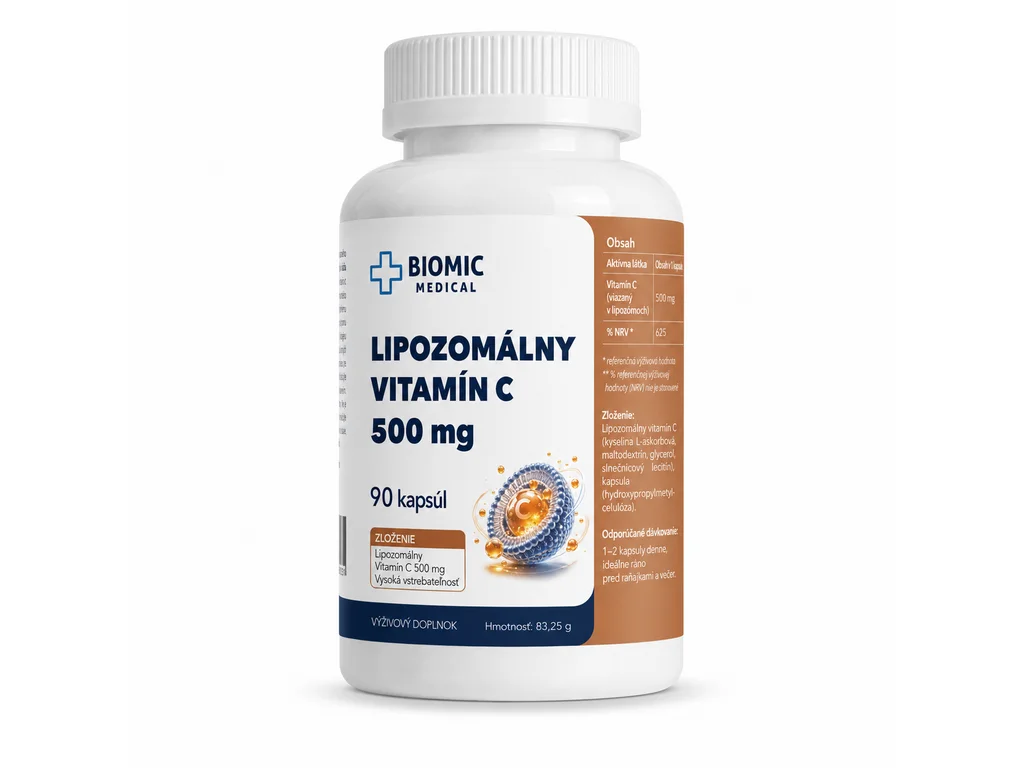 218_lipozomalny-vitamin-c BIOMIC MEDICAL Lipozomálny vitamín C 500 mg 90 kapsúl – Obrázok 1