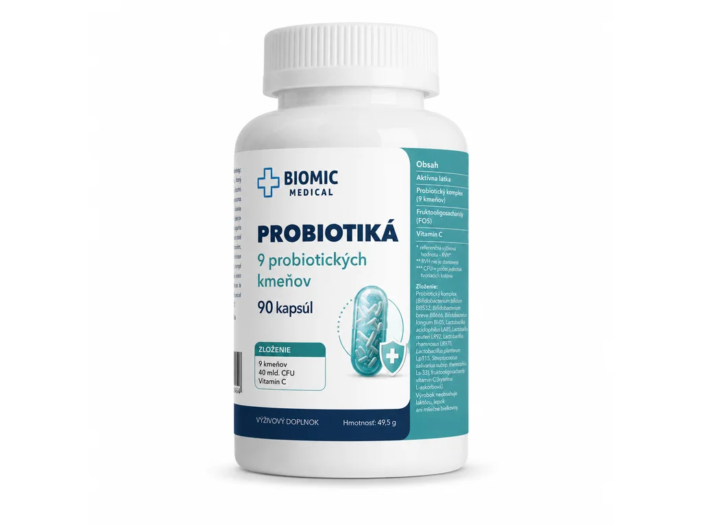 227_probiotika BIOMIC MEDICAL Probiotiká pre dospelých 90 kapsúl – Obrázok 1