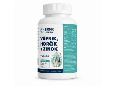 BIOMIC MEDICAL Vápnik, horčík, zinok 90 kapsúl