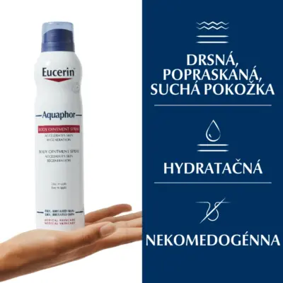 Eucerin AQUAPOR telová masť v spreji 250 ml – Obrázok 3