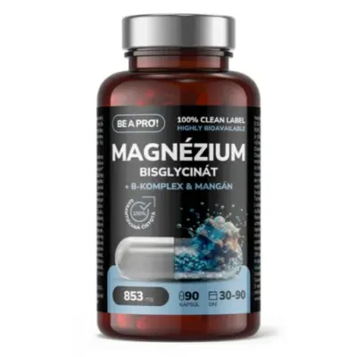 BE A PRO! Magnézium bisglycinát + B-komplex & Mangán 90 kapsúl