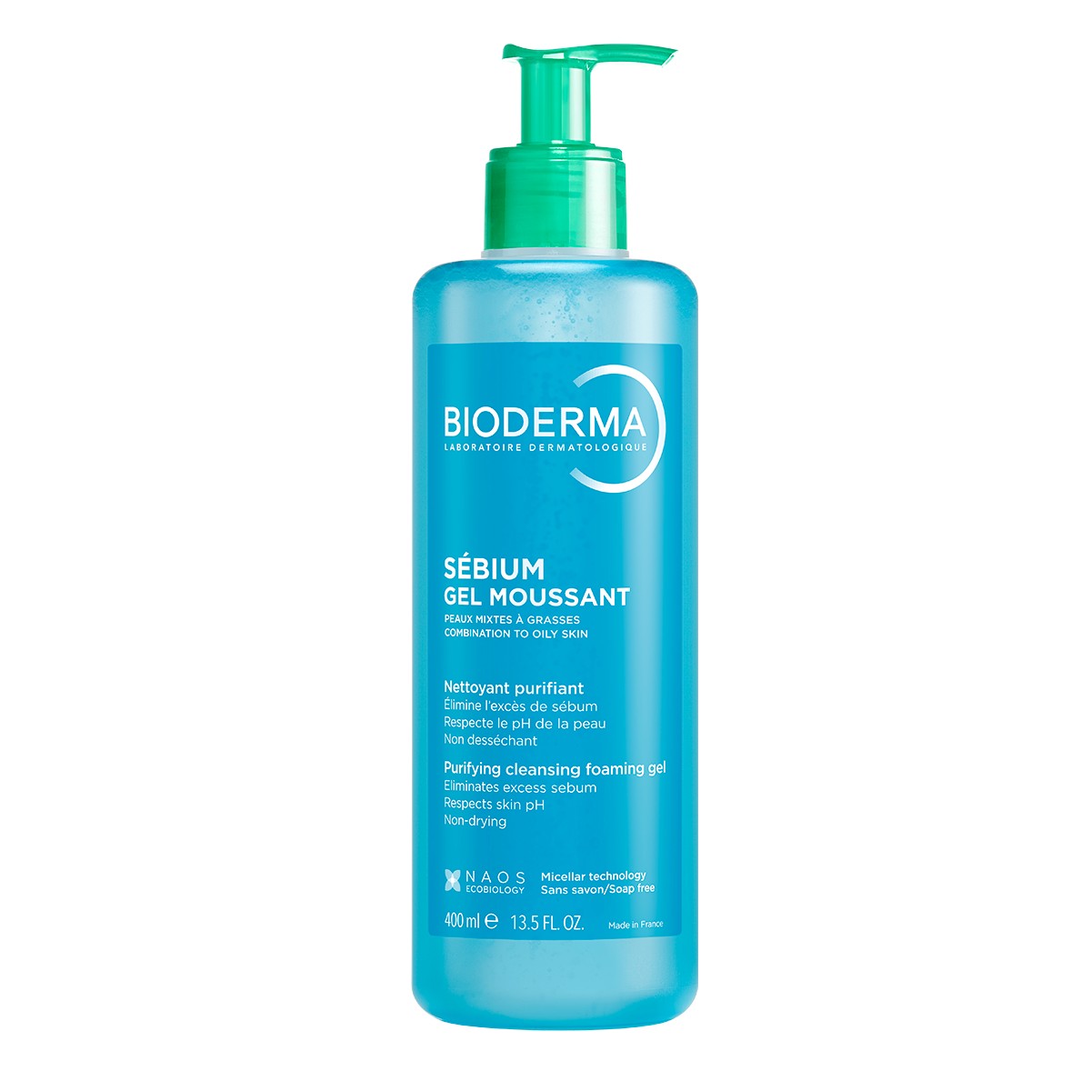 3401399277092_Sebium_Gel_Mousant_400ml_1_produktova_fotka-SK BIODERMA Sébium Čistiaci gél 400 ml – Obrázok 1