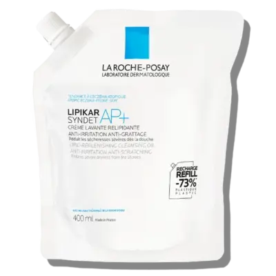 LA ROCHE-POSAY LIPIKAR SYNDET AP+ krémový sprchový gél, náhradná náplň 400 ml