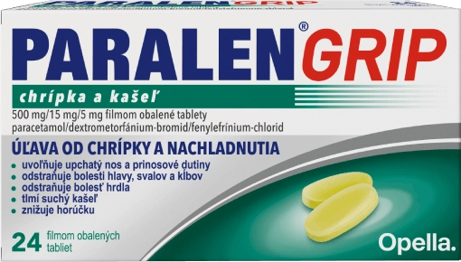 paralen-grip-chripka-a-kasel PARALEN GRIP chrípka a kašeľ 24 tabliet – Obrázok 1