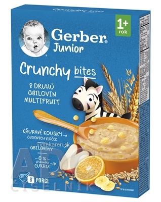 Gerber Junior Nemliečna kaša s chrumkavými kúskami ovocné vločky - banan, jablko, pomaranč (od ukonč. 1. roka) 1x200 g Gerber Junior Nemliečna kaša s chrumkavými kúskami ovocné vločky - banan, jablko, pomaranč (od ukonč. 1. roka) 1x200 g – Obrázok 1