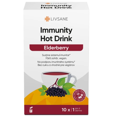 110031 LIVSANE IMMUNITY Horúci nápoj Čierna baza, vrecúška 10 x 4 g – Obrázok 1