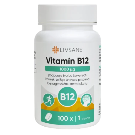 110485 LIVSANE Vitamín B12 1000 μg 100 tabliet – Obrázok 1